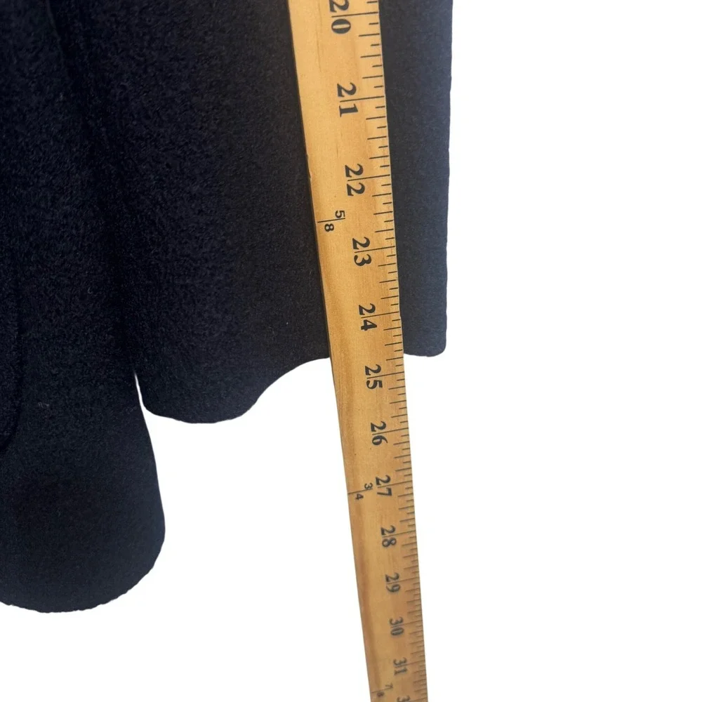 J.Crew Italian Boiled Wool Blazer Coat Womens 4 Navy New  Belted Jacket